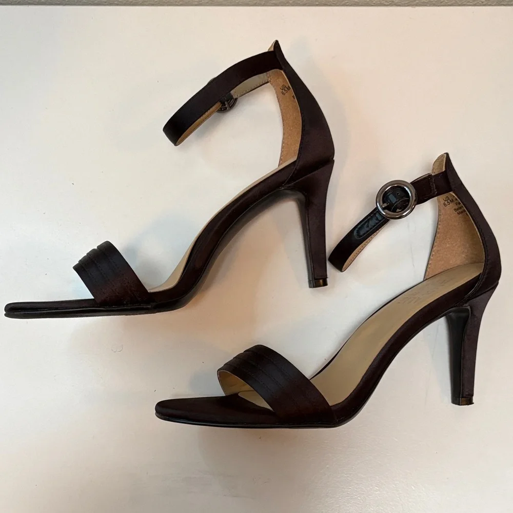 Naturalizer Black Ankle Strap Heels - Picture 3 of 8